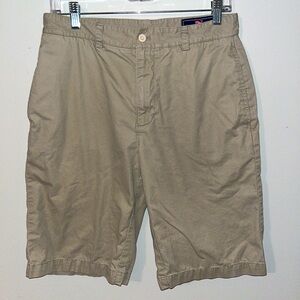 Vineyard Vines Club Shorts Mens 30 Regular Flat Front Preppy Chino Khaki